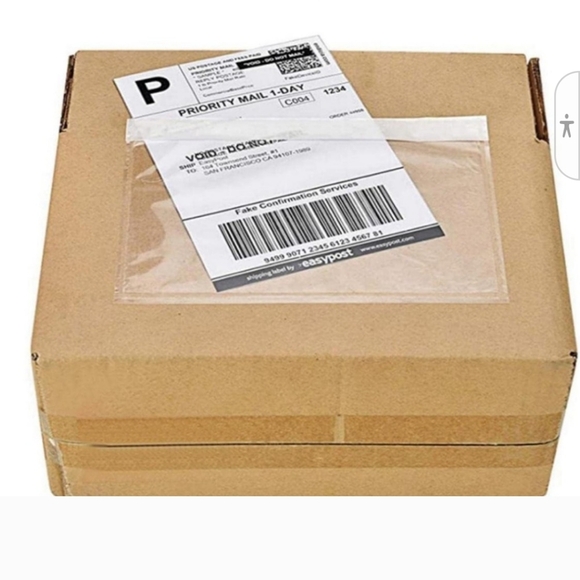 NWT - 25ct Clear Adhesive Shipping Labels/Invoice Pocket, - Picture 3 of 8